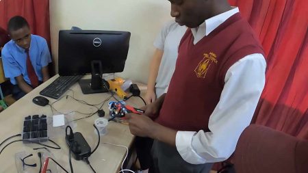 Mang'u High School Students Build Robot