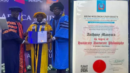 KUSO President Antony Manyara Awarded PhD Honorary Degree in Nigeria