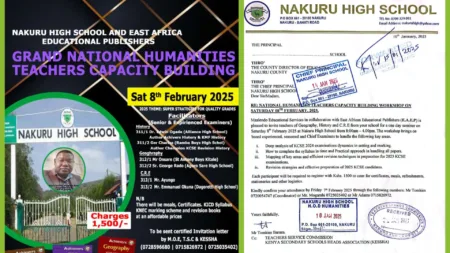 Nakuru High School National Humanities Teachers Capacity Building Workshop - Invitation