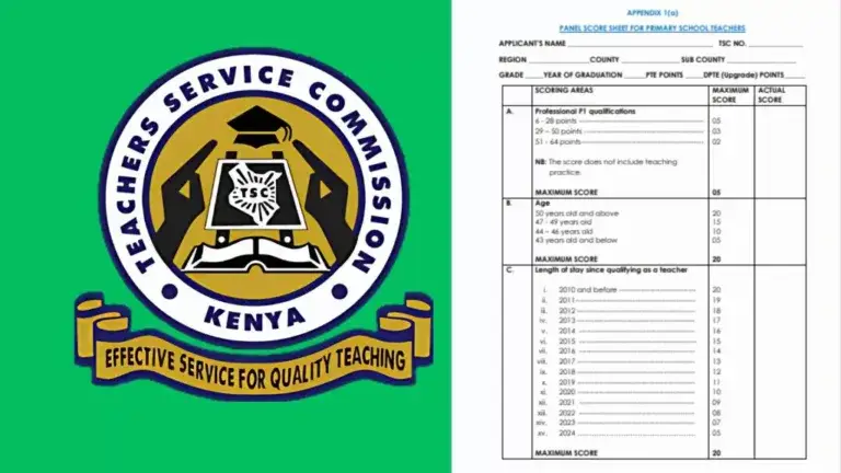 TSC Primary School Teachers Replacement: Score Sheet, Verification Process, And Documents